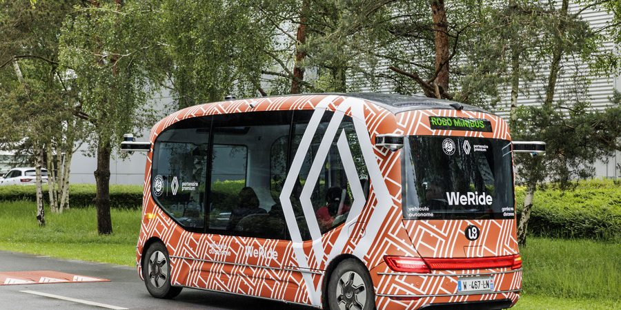 Autonomer Shuttle von We Ride und Renault für das Tennisturnier Roland-Garros.