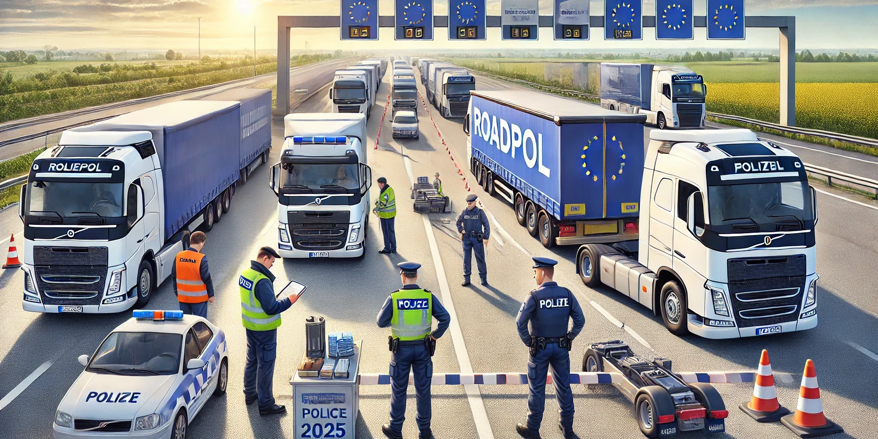 ROADPOL (European Traffic Police Network) in 2025. The scene shows police officers i