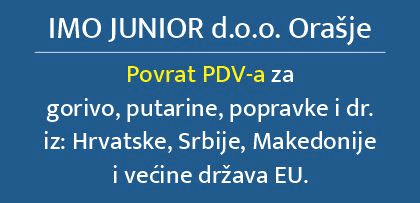 Povrat PDV-a - IMO Junior-
